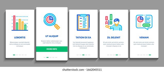 Statistician Assistant Onboarding Mobile App Page Screen Vector. Statistician Research And Document File, Web Site On Computer Screen And Cloud Storage Linear Pictograms. Color Contour Illustrations