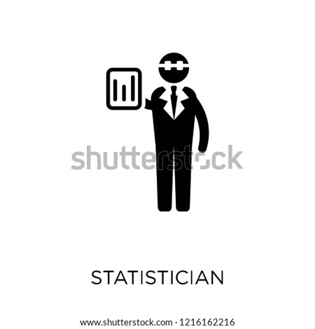 Statistician icon. Statistician symbol design from Professions collection. Simple element vector illustration on white background.