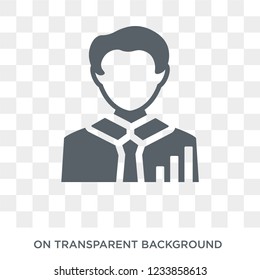 Statistician icon. Trendy flat vector Statistician icon on transparent background from Professions collection. 