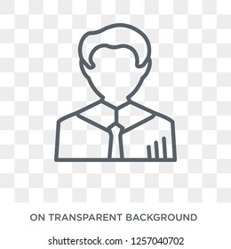 Statistician icon. Trendy flat vector Statistician icon on transparent background from Professions collection. High quality filled Statistician symbol use for web and mobile