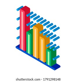 Vector De Icono De Infografía Estadístico. Isomtric Statistician Analytic Info Graphic, Statistical Chart Y Stats Sign. ilustración de símbolo aislado de color