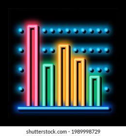 Statistician Infographic neon light sign vector. Glowing bright icon Statistician Analytic Info Graphic, Statistic Diagram And Stats sign. transparent symbol illustration