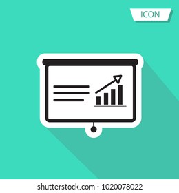 Statistics, accounting vector icons, Charts for presentation signs. Analysis, report and business case symbols.