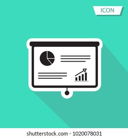 Statistics, accounting vector icons, Charts for presentation signs. Analysis, report and business case symbols.