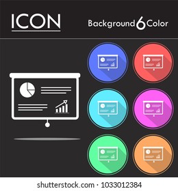 Statistics, accounting vector icons, Charts for presentation signs. Analysis, report and business case symbols.