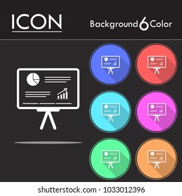 Statistics, accounting vector icons, Charts for presentation signs. Analysis, report and business case symbols.