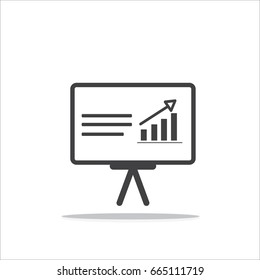 Statistics, accounting vector icons,  Charts, presentation and pie chart signs. Analysis, report and business case symbols.