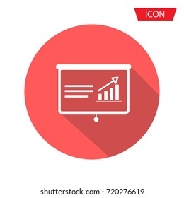 Statistics, accounting vector icons, Charts, presentation and pie chart signs. Analysis, report and business case symbols isolated on background.
