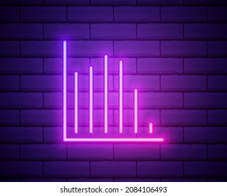 statistics up arrow neon icon. Elements of online and web set. Simple icon for websites, web design, mobile app, info graphics