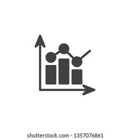 Statistics bar diagram vector icon. filled flat sign for mobile concept and web design. Business Chart, presentation glyph icon. Symbol, logo illustration. Pixel perfect vector graphics