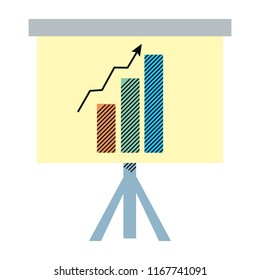 statistics bar precentation graphic growing