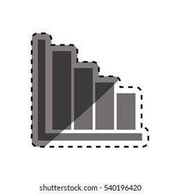 Statistics bars data icon vector illustration graphic design