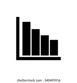 Statistics bars data icon vector illustration graphic design