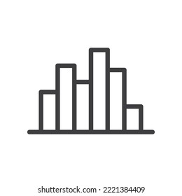 Statistics Bars Graphic Line Vector Icon	