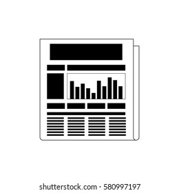 statistics bars growing icon vector illustration graphic design