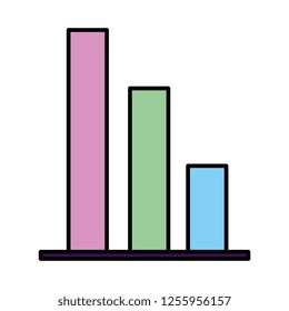 statistics bars isolated icon
