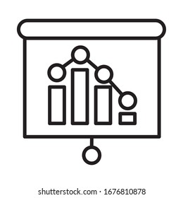 statistics bars in paperboard line style icon vector illustration design