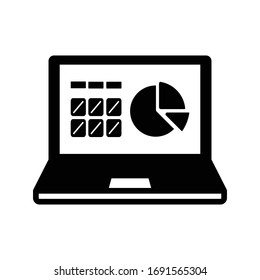 Statistics black icon, Analytics, charts, diagram, graph, report