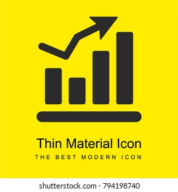 Statistics bright yellow material minimal icon or logo design