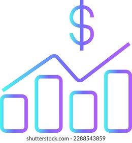 Statistics Business icon with blue duotone style. chart, data, diagram, report, finance, information, analysis. Vector illustration