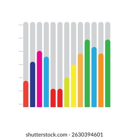 Logotipos estilizados del negocio de las estadísticas y símbolo del elemento