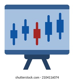 statistics candle stick board analytics graph chart business plan icon
