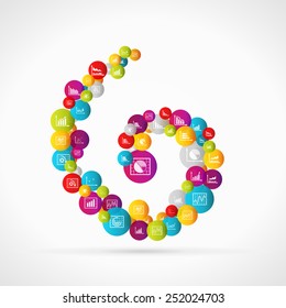 Statistics chart applications . Abstract vector illustration