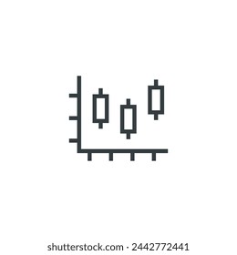 Statistics chart graph infographic analytics business icon, vector illustration