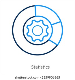 Statistics and chart icon concept