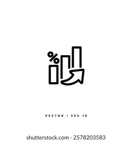 Statistics Chart Icon. Editable Stroke