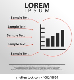 statistics chart icon. statistics infographics template