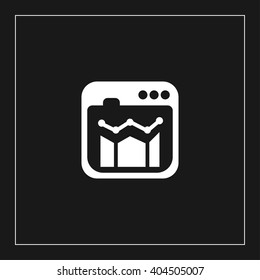 statistics chart icon. stats graph vector illustration
