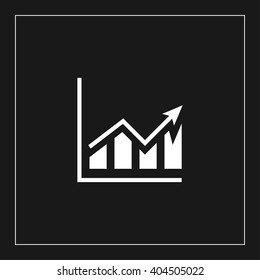 statistics chart icon. stats graph vector illustration