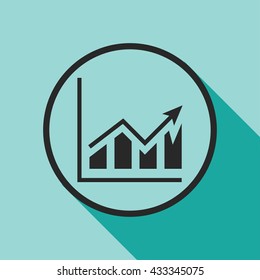 statistics chart icon. stats graph sign