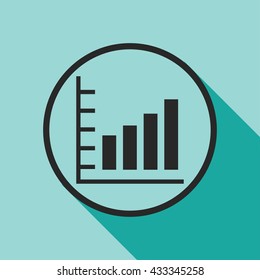 statistics chart icon. stats graph sign