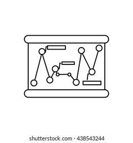 statistics chart , Vector illustration over white background