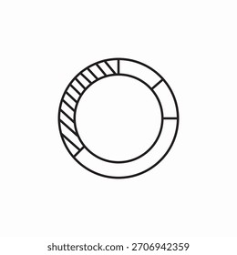 statistics circle icon sign vector