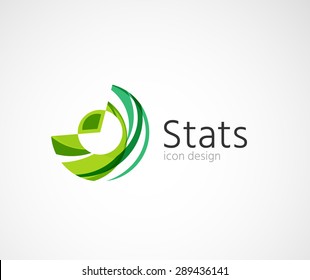 Diseño del logotipo de la empresa de estadística. Ilustración vectorial. Icono de economía comercial