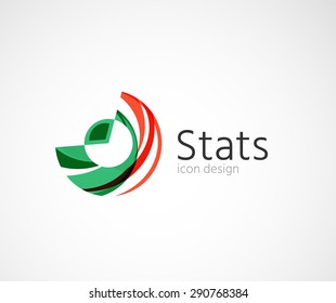 Statistics company logo design. Vector illustration. Economy business icon