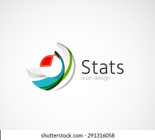 Statistics company logo design. Vector illustration. Economy business icon