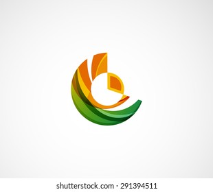 Logo-Design des Statistischen Unternehmens. Vektorgrafik. Symbol Wirtschaft