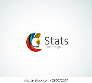Diseño del logotipo de la empresa de estadística. Ilustración vectorial. Icono de economía comercial