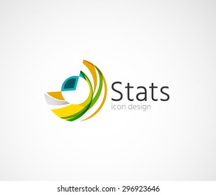 Statistics company logo design. Vector illustration. Economy business icon