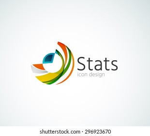 Statistics company logo design. Vector illustration. Economy business icon