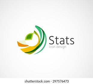 Statistics company logo design. Vector illustration. Economy business icon