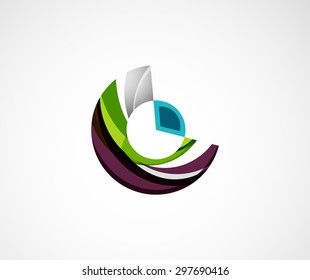 Estatísticas do design do logotipo da empresa. Ilustração vetorial. Ícone de negócio Economia