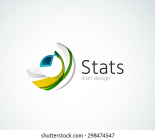 Statistics company logo design. Vector illustration. Economy business icon