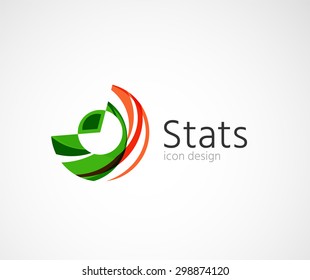 Diseño del logotipo de la empresa de estadística. Ilustración vectorial. Icono de economía comercial
