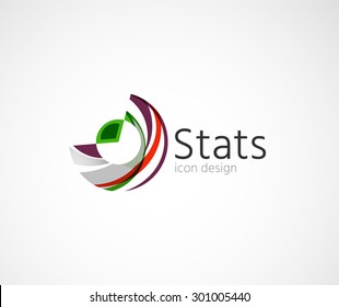 Logo-Design des Statistischen Unternehmens. Vektorgrafik. Symbol Wirtschaft