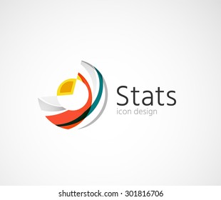 Diseño del logotipo de la empresa de estadística. Ilustración vectorial. Icono de economía comercial
